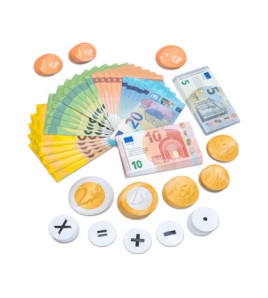 Velká magnetická sada Euro peněz, v plastovém boxu