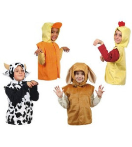 Farma - kostýmy (kachna, kráva, pes, kohout) + CD