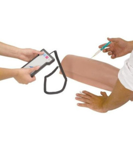 Cvičný model - simulátor aplikácie intramuskulárnej injekcie do stehna