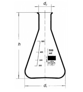 Banka kuželová podle Erlenmeyera, úzkohrdla 100ml