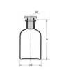 Láhev úzkohrdla reagenční, čirá se zabroušenou zátkou 250ml