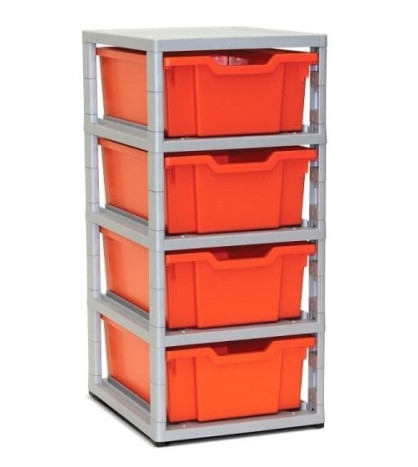 Vozík GratStack na 4 hluboké kontejnery F2, výška 760mm