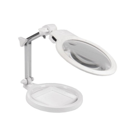 Lupa stolní s LED osvětlením 2x, 6x; průměr 130mm