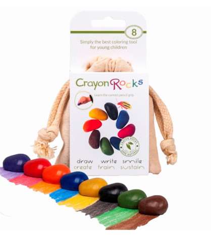 Barevné voskovky Crayon rocks - 8 ks v sáčku