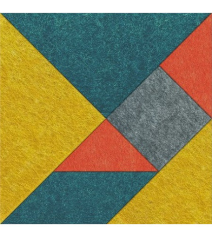 Designový akustický STĚNOVÝ panel, MUTE TANGRAM 120 x 120 cm