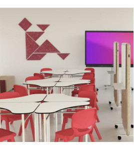 Designový akustický STĚNOVÝ panel, MUTE TANGRAM 120 x 120 cm
