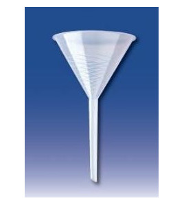 Trychtýř analytický žebrovaný, PP, 120mm