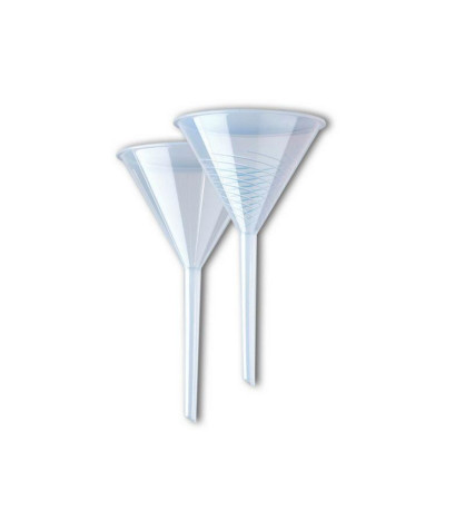 Trychtýř analytický žebrovaný, PP, 120mm