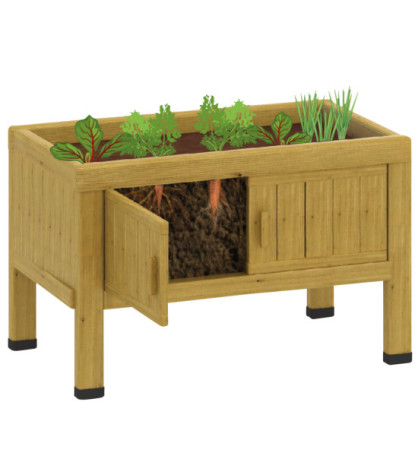 Vyvýšený záhon s okénkem na pozorování