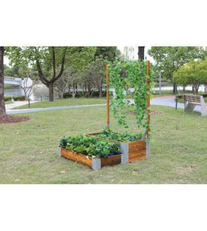 Kombinovaný záhon s mřížkou