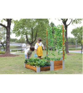 Kombinovaný záhon s mřížkou