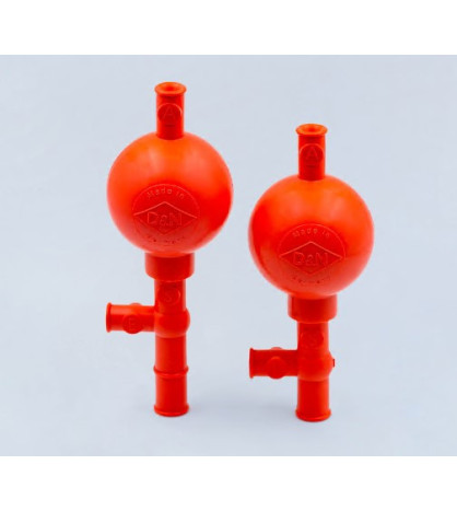 Balónek pipetovací UNIVERSAL červený gumový s delším krčkem