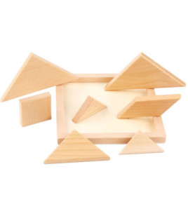 Dřevěný hlavolam - tangram (7ks)