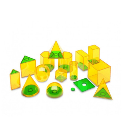 Průhledná geometrická tělesa, 14 ks