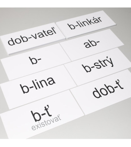 Vybraná slova po B – procvičovací karty