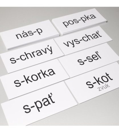 Vybraná slova po S – procvičovací karty