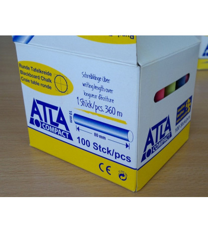 Křída se sníženou prašností - 10 barevná (100 ks)