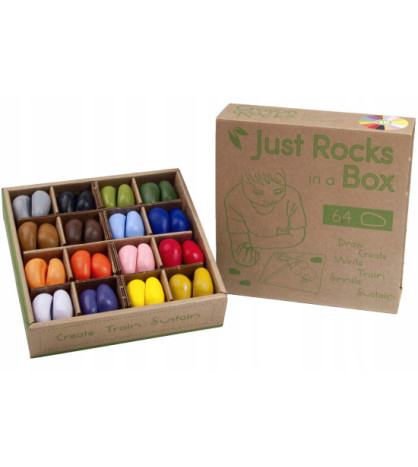 Barevné voskovky Crayon rocks - sada pro MŠ, 64 ks
