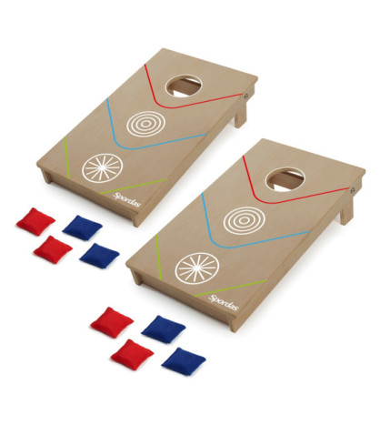 Hra Cornhole - ház a trefujte fazolkovými kapsami