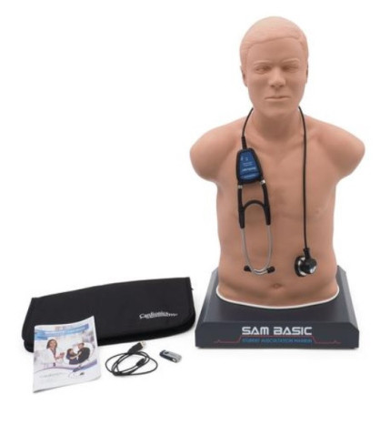 Auskultační figurína dospělého SAM k vyšetření poslechem