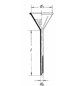 Trychtýř analytický, pro rychlou filtraci 75mm
