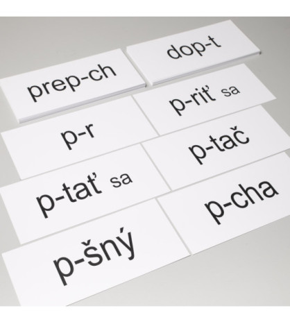 Vybraná slova po P – procvičovací karty