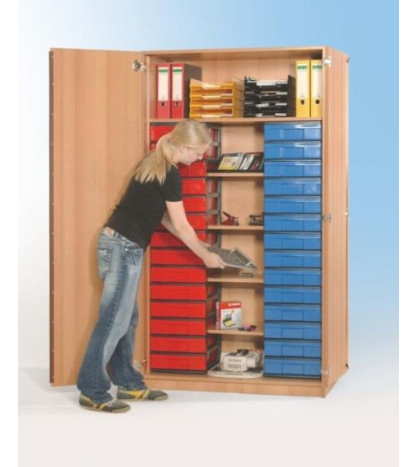 Skříň InBox č. 1 1 - (103x50x190 cm), 28 výsuvných boxů "M"