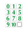 Čísla - zelená 0-10