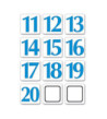 Čísla - modrá 11-20