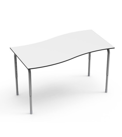 Žácký stůl OBDÉLNÍK-VLNA-U, 5-6-7, nastavitelná výška 70-76-82 cm