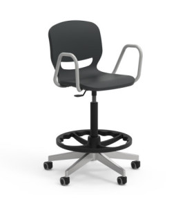 Učitelská laboratorní židle ERGOS SPIN, výškovonastavitelná 65 – 89 cm
