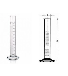 Válec odměrný vysoký, s výlevkou, šestihrannou patkou, bílá graduace, třída B 500ml