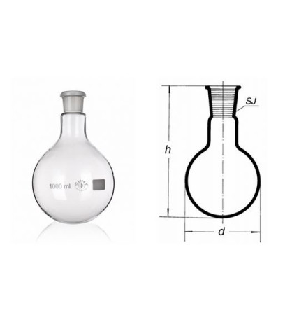 Banka s kulatým dnem a NZ29/32, 1000ml