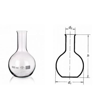 Banka s plochým dnem, úzkohrdla, vyhrnutý okraj 100ml