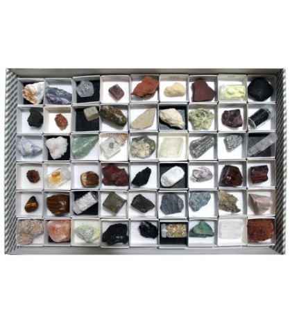 Kolekce 54 minerálů a hornin