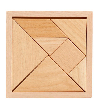 Dřevěný hlavolam - tangram (7ks)