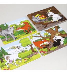 Koza odečtená a jež, magnetické obrázky