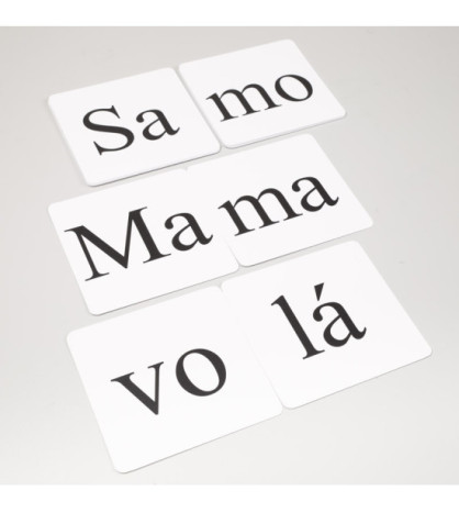 Slabiky - pracovní karty