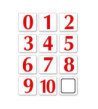 Čísla - červená 0-10
