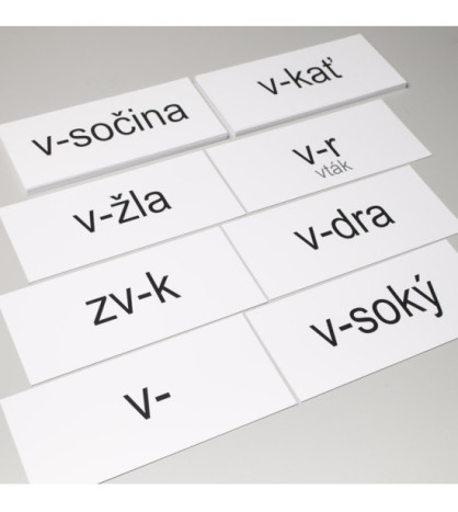 Vybraná slova po V – procvičovací karty