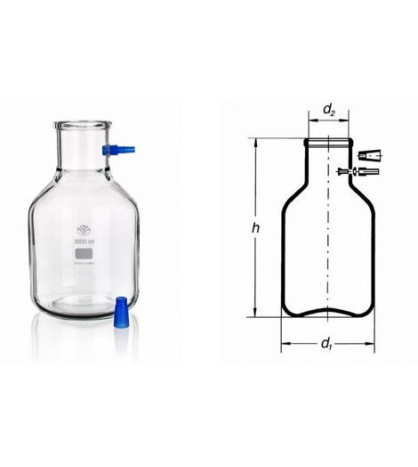 Láhev odsávací s plastovou olivkou a plastovým tubusem 500ml