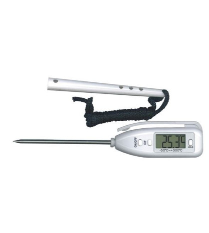 Teploměr vpichový elektronický, nerezová sonda, -50+300°C